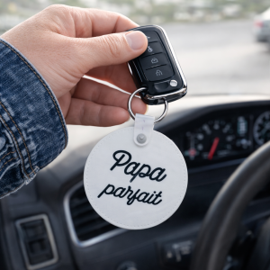 Porte clés bois papa parfait