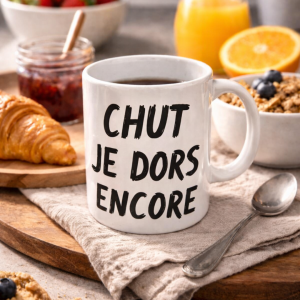 Mug personnalisé chut je dors encore