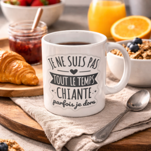 Mug personnalisé je ne suis pas tout le temps chiante parfois je dors