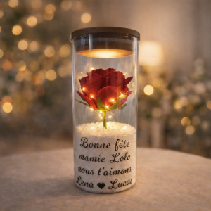Rose lumineuse personnalisée