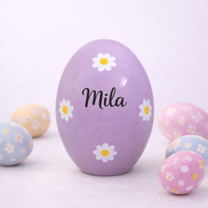 Oeuf violet décoratif à personnaliser