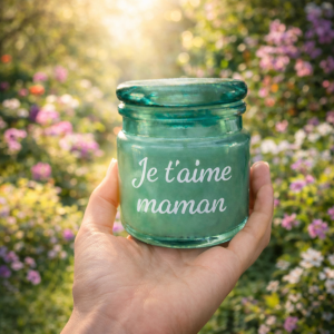Bougie personnalisée maman – Je t’aime maman